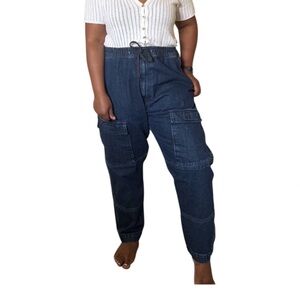 Levi’s Joggers High Rise Denim Utility Cargo Tapered Straight Leg